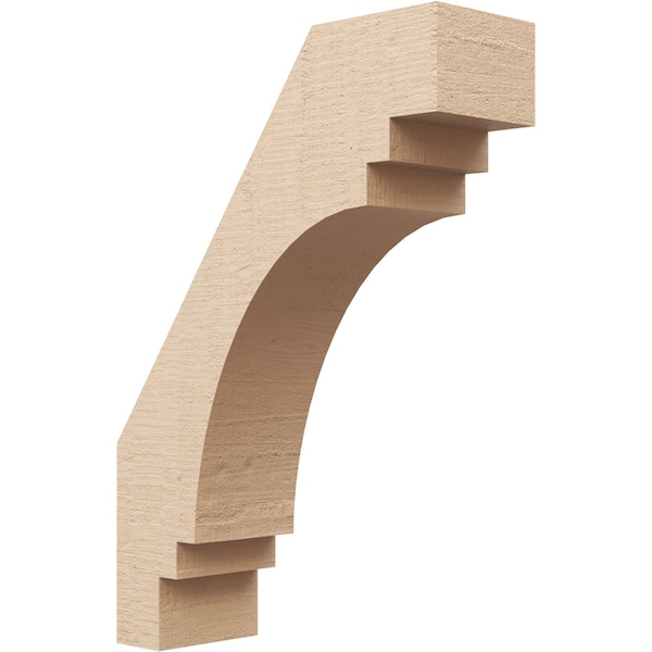 Ekena Millwork 5-inch W x 16-inch D x 22-inch H Pescadero Rough Cedar Woodgrain TimberThane Knee Brace, Primed BRCUR05X16X22PECRCPR - main
